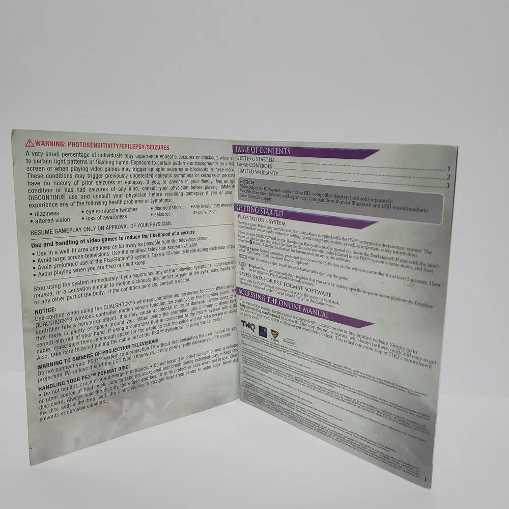 Darksiders II Limited Edition Sony PlayStation 3 PS3 (2012) With Manual